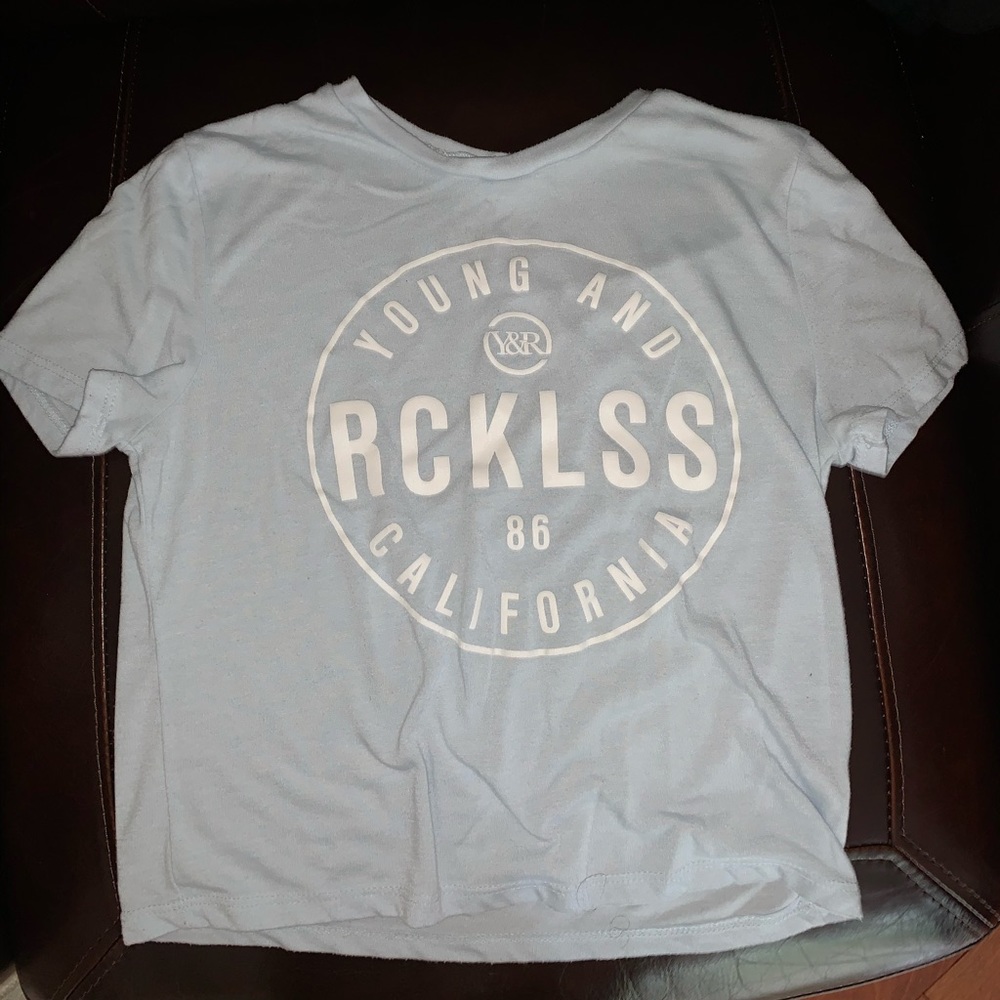 Young and Reckless fitted cropped tee